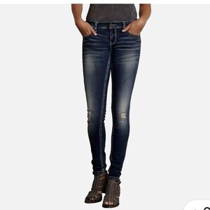 Buckle Black Women's Dark Blue Skinny Jeans